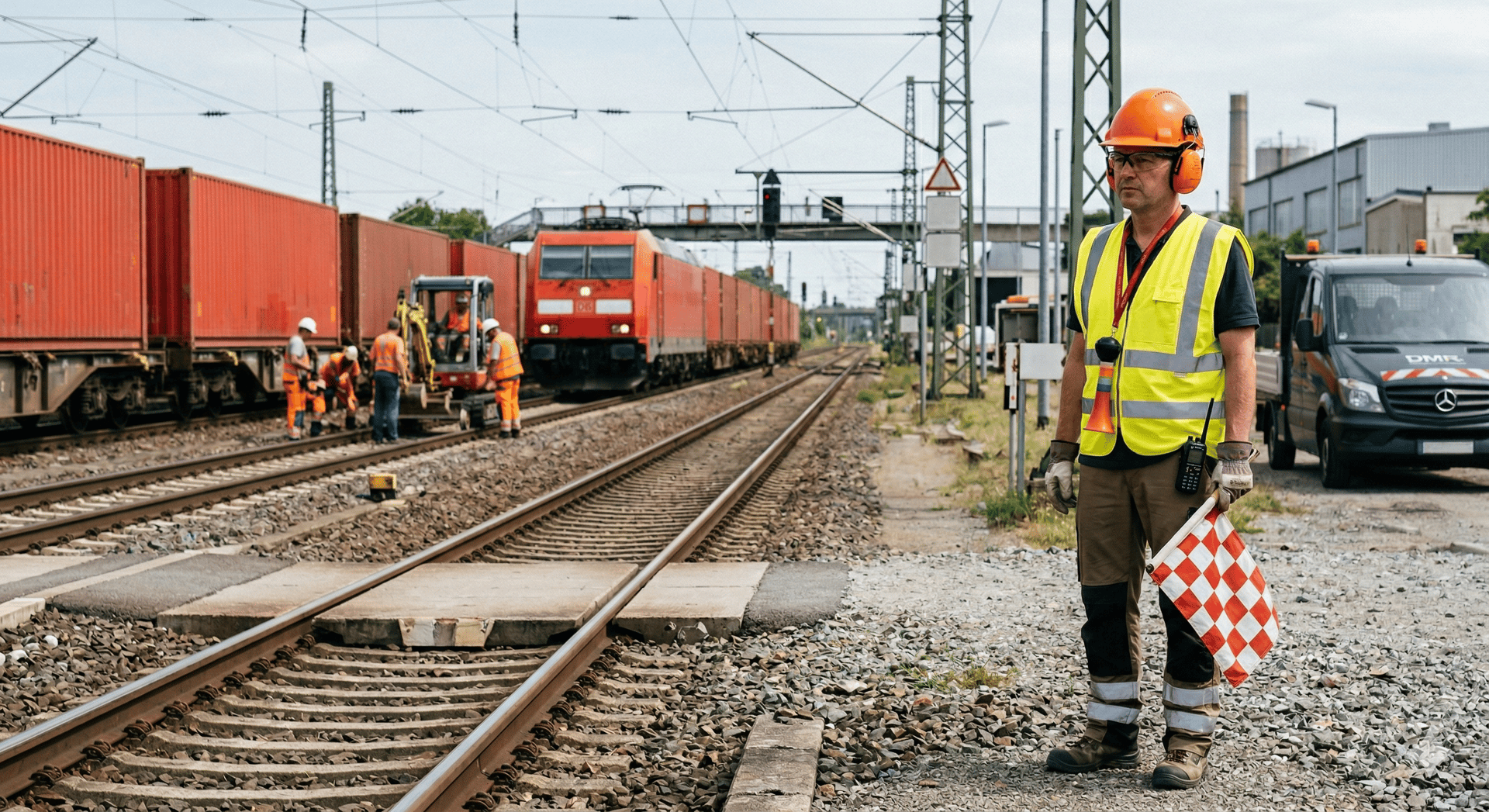 Bahnübergangsposten (BÜP) – Sandstein Gleissicherung